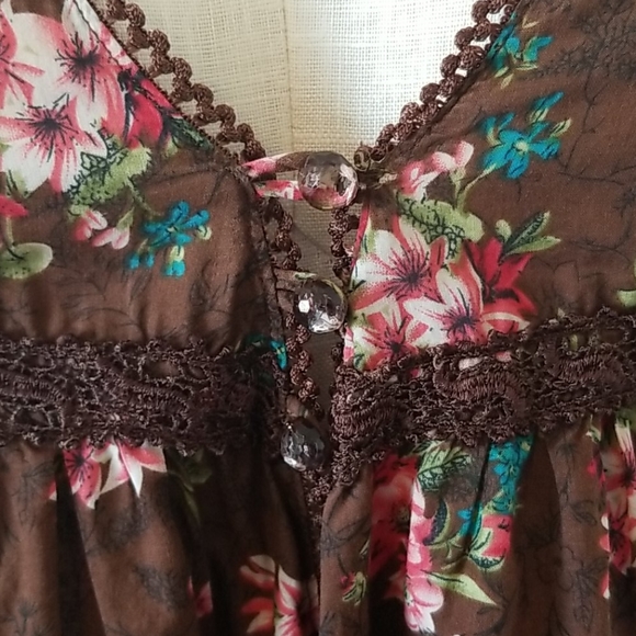 Blue Asphalt Boho Top MediumI/I - Picture 2 of 10